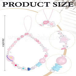 1Pc Acrylic Nylon Rope Mobile Straps&nbsp;HJEW-LP0001-96