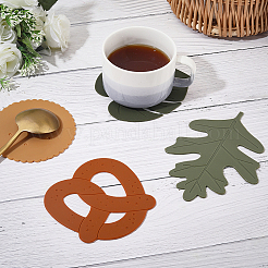 4Pcs 4 Style Silicone Coaster&nbsp;AJEW-GF0011-15