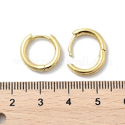 Brass Micro Pave Clear Cubic Zirconia Hoop Earrings&nbsp;EJEW-D311-145G