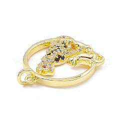 Brass Micro Pave Cubic Zirconia Pendants&nbsp;KK-P224-08G