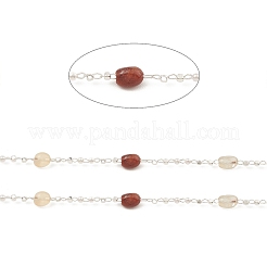 Natural Mixed Gemstone Nugget Beaded Chains&nbsp;CHC-M025-65S
