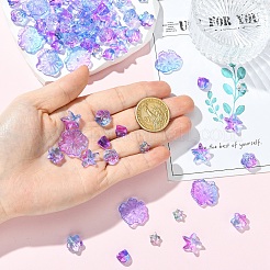 90Pcs 6 Styles Transparent Glass Beads&nbsp;GLAA-YW0005-88
