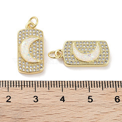 Brass Micro Pave Clear Cubic Zirconia Pendants&nbsp;KK-L213-033G