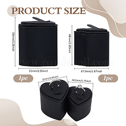 PU Leather Couple Ring Displays&nbsp;RDIS-WH0001-35