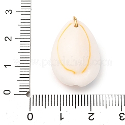 Printed Natural Cowrie Shell Pendants&nbsp;STAS-Z168-03G-06
