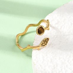 304 Stainless Steel Cuff Open Rings for Women&nbsp;GG-CBA7994-03G-08