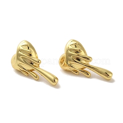 Rack Plating Brass Stud Earrings&nbsp;EJEW-R162-28G