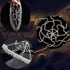 Alloy Rhinestone Mesh Headbands&nbsp;OHAR-WH20007-05P-01