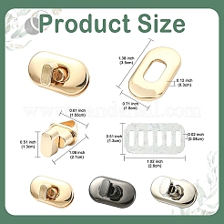 10 Sets Alloy Bag Tuck Lock Clasp&nbsp;FIND-YW0011-21KCG
