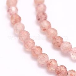 Natural Strawberry Quartz Beads Strands&nbsp;G-F509-31-3mm