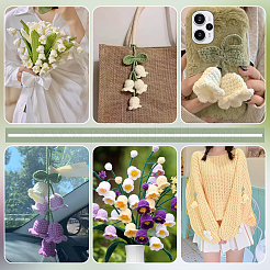 12Pcs 6 Colors Flower Shape Cotton Knitted Costume Ornament Accessories&nbsp;DIY-FG0005-34