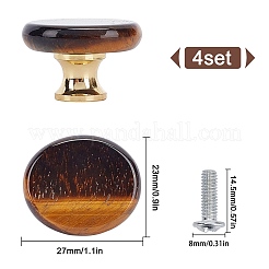 Natural Tiger Eye Drawer Knobs&nbsp;FIND-WH0056-40P-07
