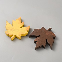 4Pcs MDF Wooden Maple Leaf Display Decorations&nbsp;WOOD-WH0316-037