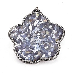 Natural Gemstone & Shell Pendants&nbsp;G-XCP0006-14