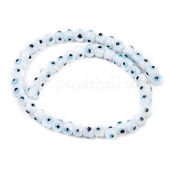 Handmade Evil Eye Lampwork Beads Strands&nbsp;LAMP-Z021-01A
