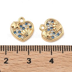 Brass Pave Cubic Zirconia Pendants&nbsp;KK-A286-01G