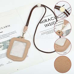 PU Leather ID Card Badge Holder&nbsp;DIY-SZ0010-62D