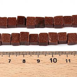 Synthetic Goldstone Beads Strands&nbsp;G-T139-6x6-18A