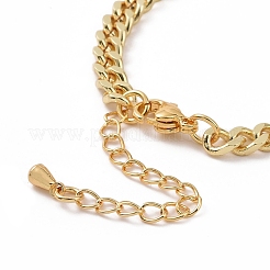 Cubic Zirconia Leopard Link Bracelet Brass Curb Chains for Women&nbsp;BJEW-G664-01G-02