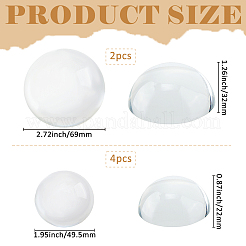 6Pcs Glass Cabochons&nbsp;GLAA-FH0001-85