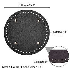 PU Leather Flat Round Bag Bottom&nbsp;FIND-PH0002-04