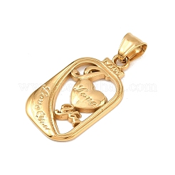 304 Stainless Steel Pendants Ion Plating(IP)&nbsp;LS-STAS-K316-05G