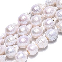 Natural Baroque Pearl Keshi Pearl Beads Strands&nbsp;PEAR-S019-02E-02