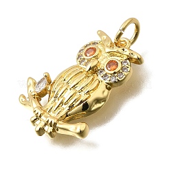 Brass Micro Pave Cubic Zirconia Pendants&nbsp;KK-Z093-17G