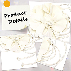 Flower PU Leather Wrap Waist Belts for Women&nbsp;AJEW-WH20816-058B
