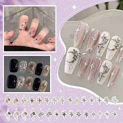 60Pcs 30 Styles Star Alloy Rhinestone Cabochons&nbsp;DIY-PH0029-08