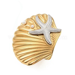 304 Stainless Steel Cuff Open Rings&nbsp;RJEW-D350-05GP