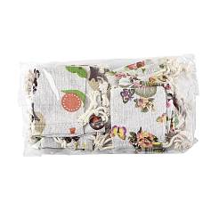 24Pcs 6 Colors Floral Animal Printed Burlap Packing Pouches&nbsp;ABAG-FS0001-13