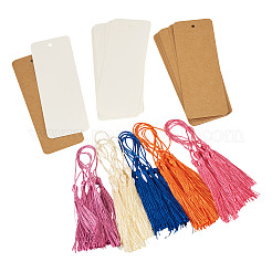 40Pcs 2 Colors Paper Blank Bookmarks&nbsp;AJEW-TA0003-12