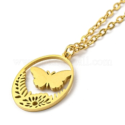 304 Stainless Steel Pendant Necklaces&nbsp;NJEW-Z025-03G