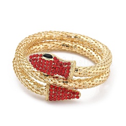 Snake Alloy Rhinestone Bangles for Women&nbsp;BJEW-G085-01G-01
