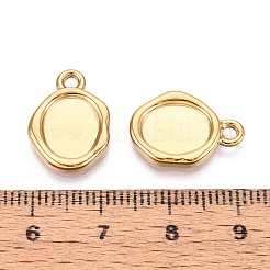 304 Stainless Steel Pendant Cabochon Settings&nbsp;X-STAS-T067-11G