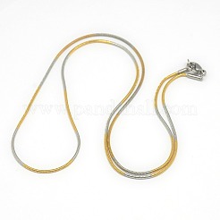 Trendy Unisex 201 Stainless Steel Snake Chain Necklaces&nbsp;NJEW-L043-06
