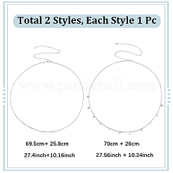 2Pcs Iron Waist Body Chain&nbsp;AJEW-WH20019-21P