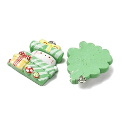 Christmas Opaque Resin Pendants&nbsp;RESI-I348-01B