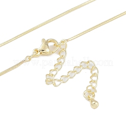 Brass Square Snake Chain Necklaces&nbsp;NJEW-U008-09G