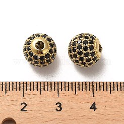 925 Sterling Silver Micro Pave Cubic Zirconia Beads&nbsp;STER-H110-24C-04G