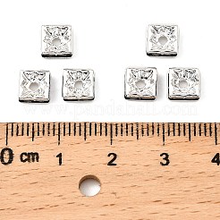Brass Rhinestone Spacer Beads&nbsp;X-RSB072-04S