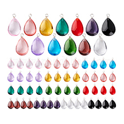 78Pcs 13 Colors Handmade Lampwork Pendants&nbsp;PALLOY-PH01789