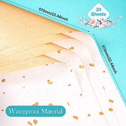 20 Sheets Plastic Gold Foil Flower Bouquets Wrapping Packaging&nbsp;DIY-TAC0025-13A