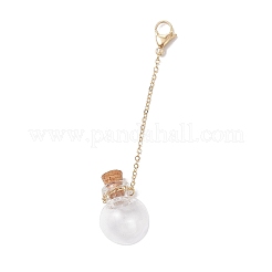 Empty Glass Wishing Bottle Pendant Decorations&nbsp;HJEW-JM02662-07
