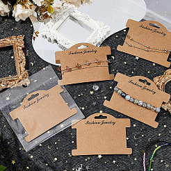 100Pcs Paper Bracelet Display Cards&nbsp;CDIS-WH0027-11B-02