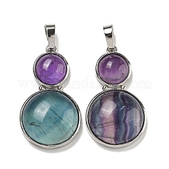 Natural & Synthetic Mixed Gemstone Pendants&nbsp;G-G147-06P