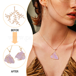 8Pcs Brass Leaf Pendants&nbsp;KK-CA0002-79
