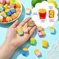 Simulated French Fries Perforated Resin Beads&nbsp;FIND-CJC0010-101