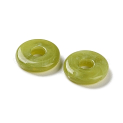 Resin Imitation Gemstone Donut/Pi Disc Charms&nbsp;RESI-A035-04